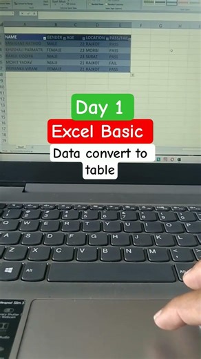 [CTRL T ] Excel Basic Course, Student Learning, Computer Knowledge, Information To Table Connect
