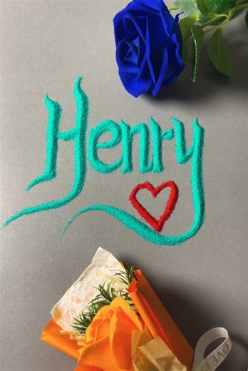 Henry#sandart #nameinsand #relaxing #asmr #henry | asmr