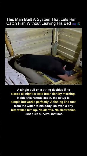 Sleeping While Fishing Actually Works #fishing #survival #genius
