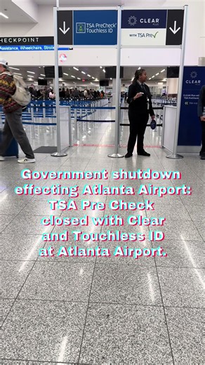 @ATLAirport clear pre check and touchless id closed. #airport #governmentshutdown #tsa #precheck #airportlife
