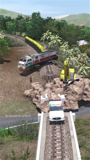 Kereta Api Putar Arah Di Perbaikan Rel #train #railroad #railway #indianrailways