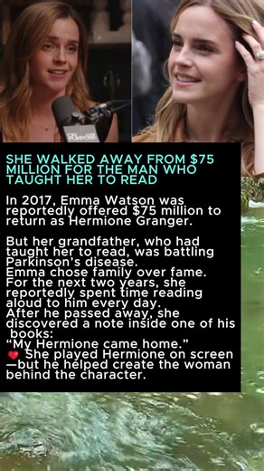 SHE WALKED AWAY FROM $75 MILLION FOR THE MAN WHO T