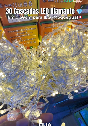 Modelo exclusivo para decoración de un local de eventos.💥 30 Cascadas LED punta en Diamante 💎 de 6mx60cm que se fueron para la provincia de ILO (Moquegua)🇵🇪. Tiene continuación para agregar más cascadas y es en luz cálida fija con led pavonado. 📍Jirón Paruro 1364, Centro de Lima. Envíos por todo el Perú.🚚🇵🇪 #decoracionesglobos #decoradoradeeventos #localdeeventos #decoracion #decoradora
