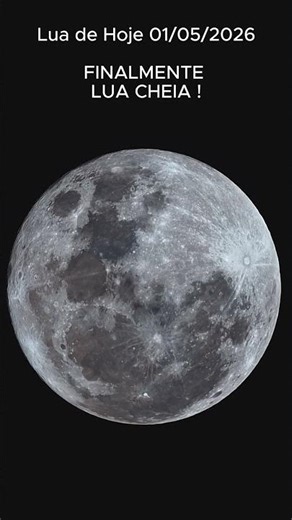 Veja a LUA CHEIA das Flores de hoje 01/05/2026 - Observatório AstroSul #shorts #lua #astronomia