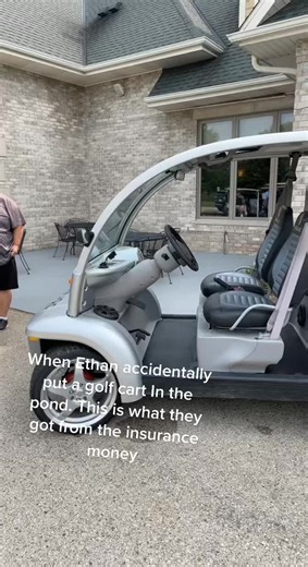 #golfcart#insurance #accident##justkidding#golf#summer# it is a hell of a golf cart