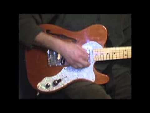 Fender Thinline Telecaster Electric Guitar Fishman Power Acoustic Piezo Pickup Bridge Demo