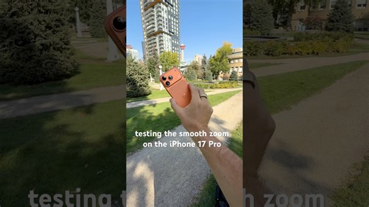 Testing the smooth zoom on the iPhone 17 Pro