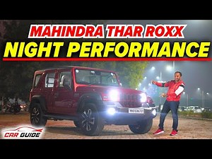 Night Performance of Mahindra Thar Roxx SUV Night Drive Review | Cabin Light + LED Light Throw