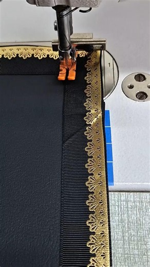 Easy Ribbon Mitered Corner Sewing Trick #sewingtips #sewing hacks #diy