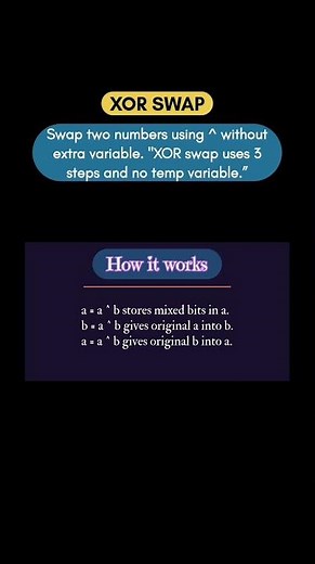 Master swapping numbers by bit manipulation in c++ XOR