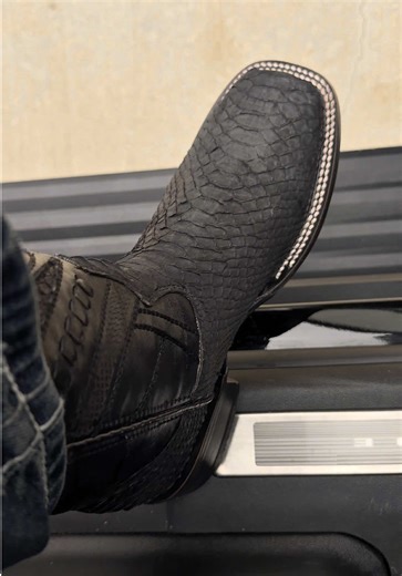 A Closer Look At Our NEW Matte Black GENUINE Python Boots For ONLY $249.99!!🐍🥷 #texasbootranch #fyppppppppppppppppppppppp #paratiiiiiiiiiiiiiiiiiiiiiiiiiiiiiii #fypシ゚viral #trending