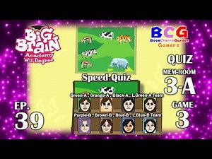 Big Brain Academy Wii Degree EP 39 - Brain Quiz- 4 Players - 3rd Mem Room A Game 3