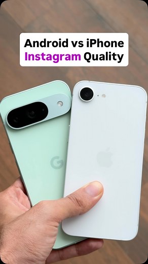 Nimit on Instagram: "Android vs iPhone - Which one is better for Instagram? Here’s a quick comparison for 2025 #iphone #android #iphone17 #techreels #instagram #reels"
