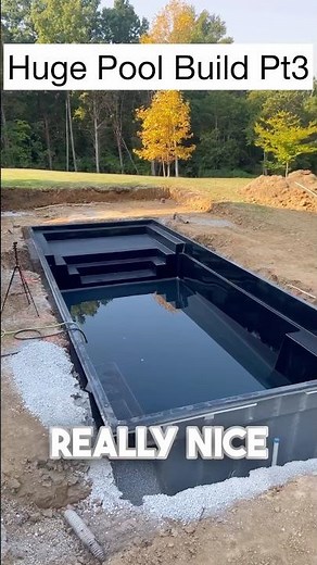 Fiberglass Pool Installation pt3 #fiberglasspoolinstallation #construction #luxury #pool