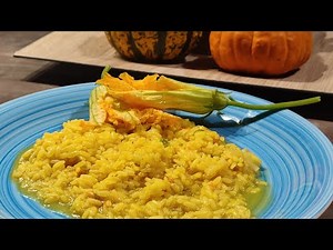 RISOTTO CON ZAFFERANO E FIORI DI ZUCCA