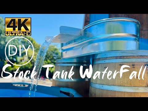 How to make a DIY Waterfall for your above ground pool - Ultimate Tarter Stock Tank Waterfall Idea