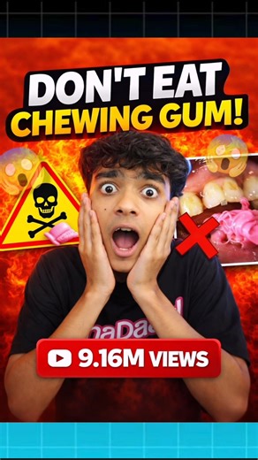Don’t Eat Chewing Gum! 😱 Truth Revealed#facts #shorts