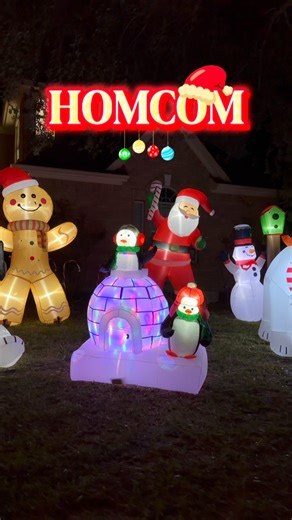 Organic American 🥰 on Instagram: "Bringing the Christmas spirit outdoors this year ✨🎄 With HOMCOM Christmas garden decorations, our yard is just as festive as the inside of our home. Beautiful lighting, durable quality, and an elegant design that instantly creates a warm holiday atmosphere 🤍 Easy to set up, weather-resistant, and truly eye-catching — perfect for your garden, entryway, or balcony. Because the holidays start the moment you arrive home 🎅✨ Transform your outdoor space into a mag