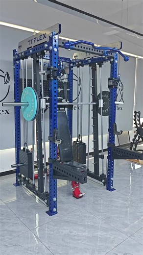 蓝色3合1综合训练器械简介