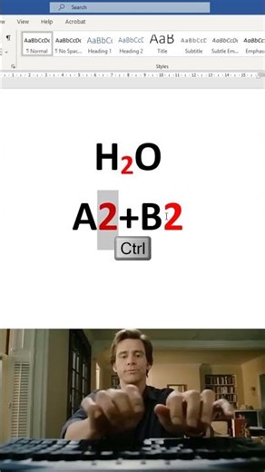 Superscript & Subscript 🤗 #excelshorts #edubytes