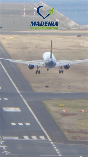 Condor Airbus A320 landing at Madeira Airport #madeira #airport #landing #condor #airbus #aviation #avgeek #pilot #travel | Madeira Airport Spotting