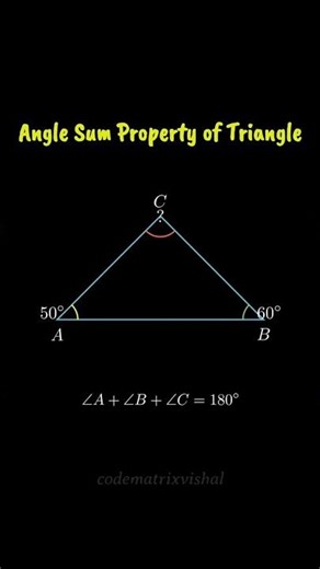 Angle Sum Property of Triangle Find the Missing Angle Step by Step Solution