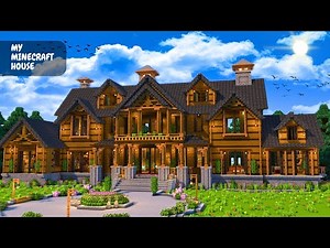 Minecraft: How To Build The Most Beautiful Wooden Mansion (Easy to Build) | Tutorial