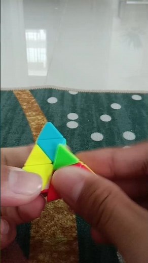 Solve Mini Pyraminx 3x3!!!😎