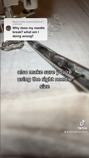 Embroidery Machine Needle Breaking? 🪡 🧵 #embroidery #embroideryforbeginners