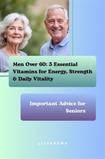 After 60, many men notice their energy dropping, recovery slowing, and daily strength not feeling the same as it used to. Urologists and senior-health experts agree: nutritional gaps become more common with age — and the right vitamins can support healthier energy, better performance in daily activities, improved mood, and overall vitality. This video covers three important vitamins commonly recommended by health professionals to support men over 60 — along with simple habits that help older adu