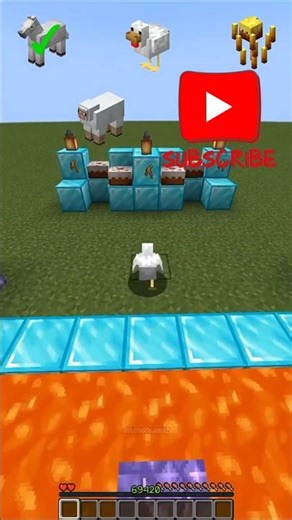 Minecraft Lava Bridge Sprint! Who Wins? 🌋#minecraft #shorts