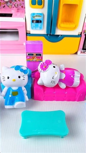 Satisfying with Unboxing & Review Miniature Hello Kitty Room | ASMR Video no music #cutetoys