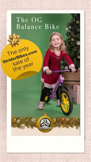 The best gifts aren’t plugged in... and they rarely go on sale. 😉 Get ready to save on the OG Balance Bike! The only StriderBikes.com sale of the year starts soon! | Strider Bikes