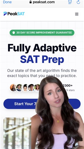 The adaptive practice was a game changer, it hit all the areas that I needed #sat #satprep
