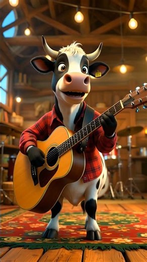 "Cute Cow Sing Time 🐮 | Funny Cow Dance Moments | Trending Baby Animal Short 2025" #adorablevideo