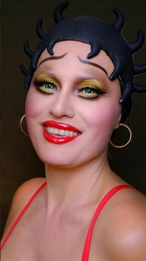 Betty Boop Comes to Life! 💋 Cartoon Makeup Transformation #bettyboop #creativemakeup #shorts