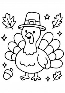 Thanksgiving Coloring Book (instant Download) - Etsy