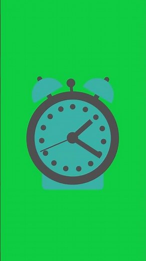 Alarm Clock Icon on green screen #greenscreen