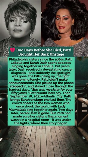 💔 Two Days Before She Died, Patti Brought Her Back Onstage