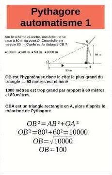 Automatisme - 001 - Pythagore #dnb #maths #automatisme