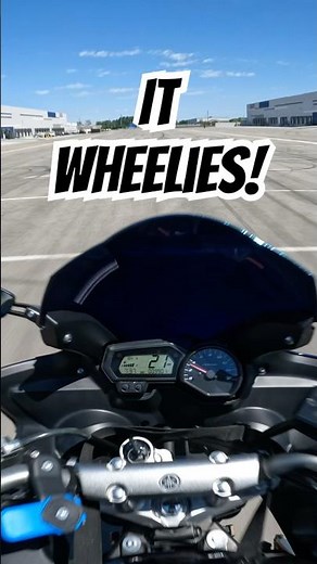 Clutch in coaster wheelies on a Yamaha Fz6