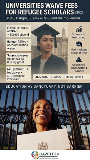 Universities Waive Fees for Refugee Scholars — SOAS, Sussex, Bangor & MIC Lead a Global Movement
