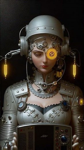 Free Stock Videos - AI animation - a very detailed woman figure formed with computer chips