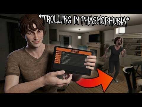 NOW I'M A GHOST 😂 TROLLING IN PHASMOPHOBIA WITH MENU ENZO
