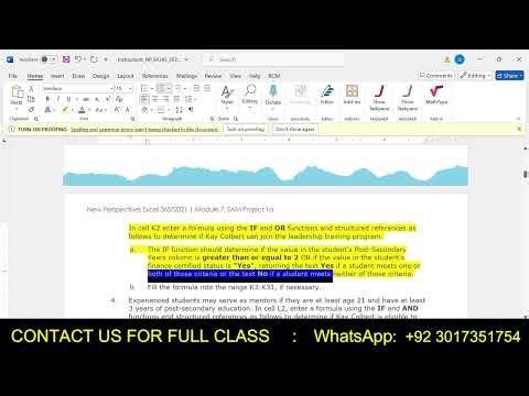 New Perspectives Excel 365/2021 | Module 7: SAM Project 1a Valerian State College | NP_EX365_2021_7a