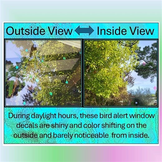Jen’s Bird Strike Alert Alternative Window Glass Decal- Handmade, Minimalist, Affordable, Effective, Non-distracting, PP Cellophane - 45 Ea - Etsy