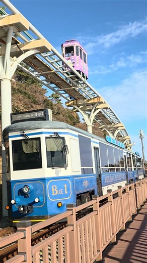Haeundae Blueline Park Full Ride Ocean View Train in Busan, Korea 🌊🚃