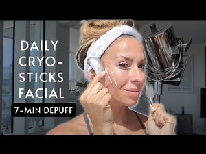 How to Use Cryo Sticks - Follow Along 7-Minute Facial | Calming Tutorial to Depuff + Contour Skin✨