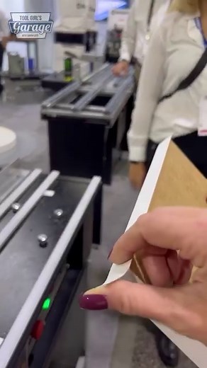 Edge banding doesn’t have to be difficult! This was one of my all time favorite demos! The @maksiwausa Edgebander! This allows you to apply the band and trim in one easy step and with one machine! I still rely on a good old fashioned iron, but for high production or cabinetry shops I can’t imagine anything being more useful! #edgebander #cooltools #toolsthatwork #woodworking #edgebander #edgeband #cabinetry | Tool Girl’s Garage