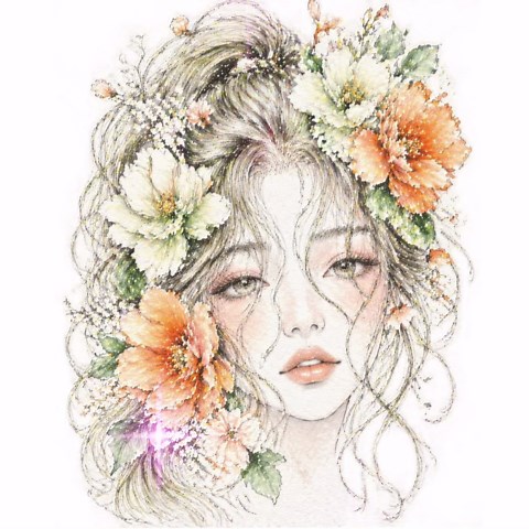 Ethereal Flower and Woman Clip Art(digital Download)6set - Etsy